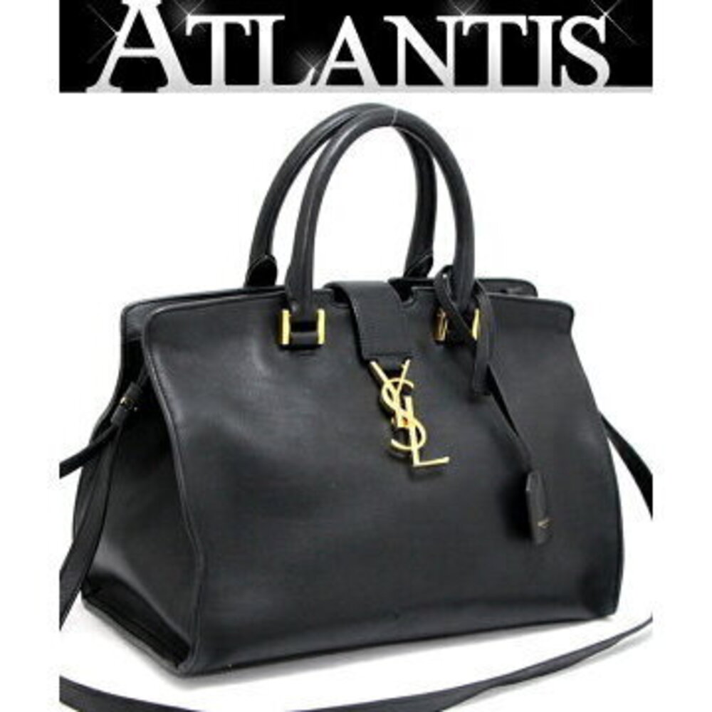 Saint Laurent Paris Cabas Bag Black Leather GG - Picture 1 of 6